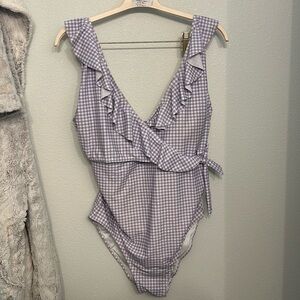 Kindred Bravely Purple Gingham Swimsuit